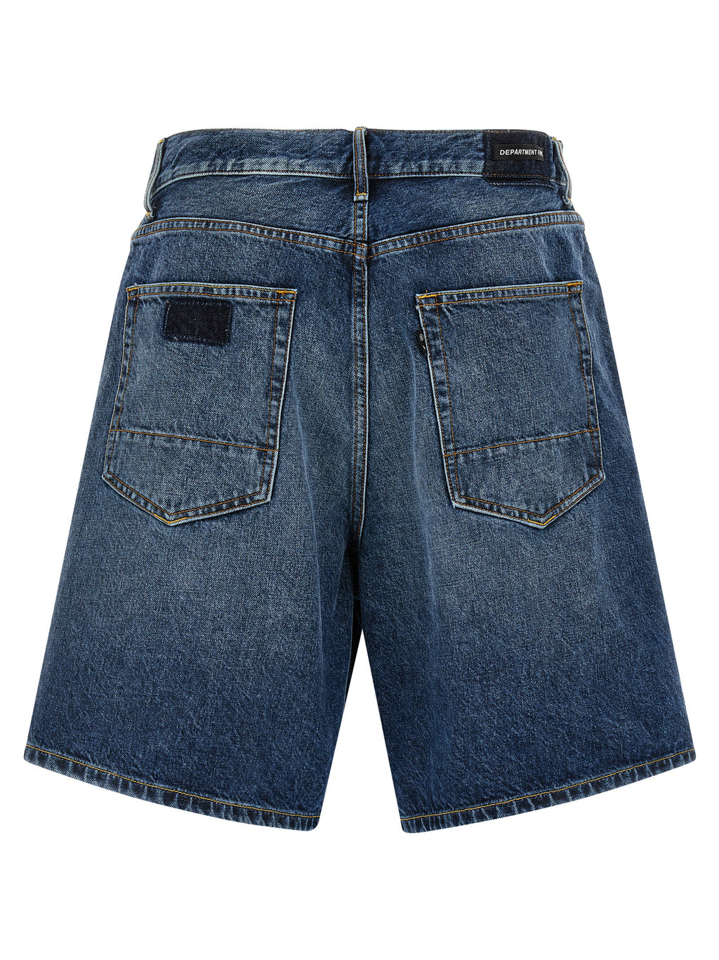 Blue Cotton Bermuda Shorts
