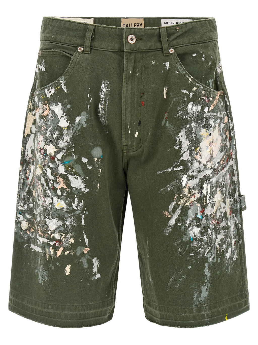 Bicolor Cotton Bermuda Shorts