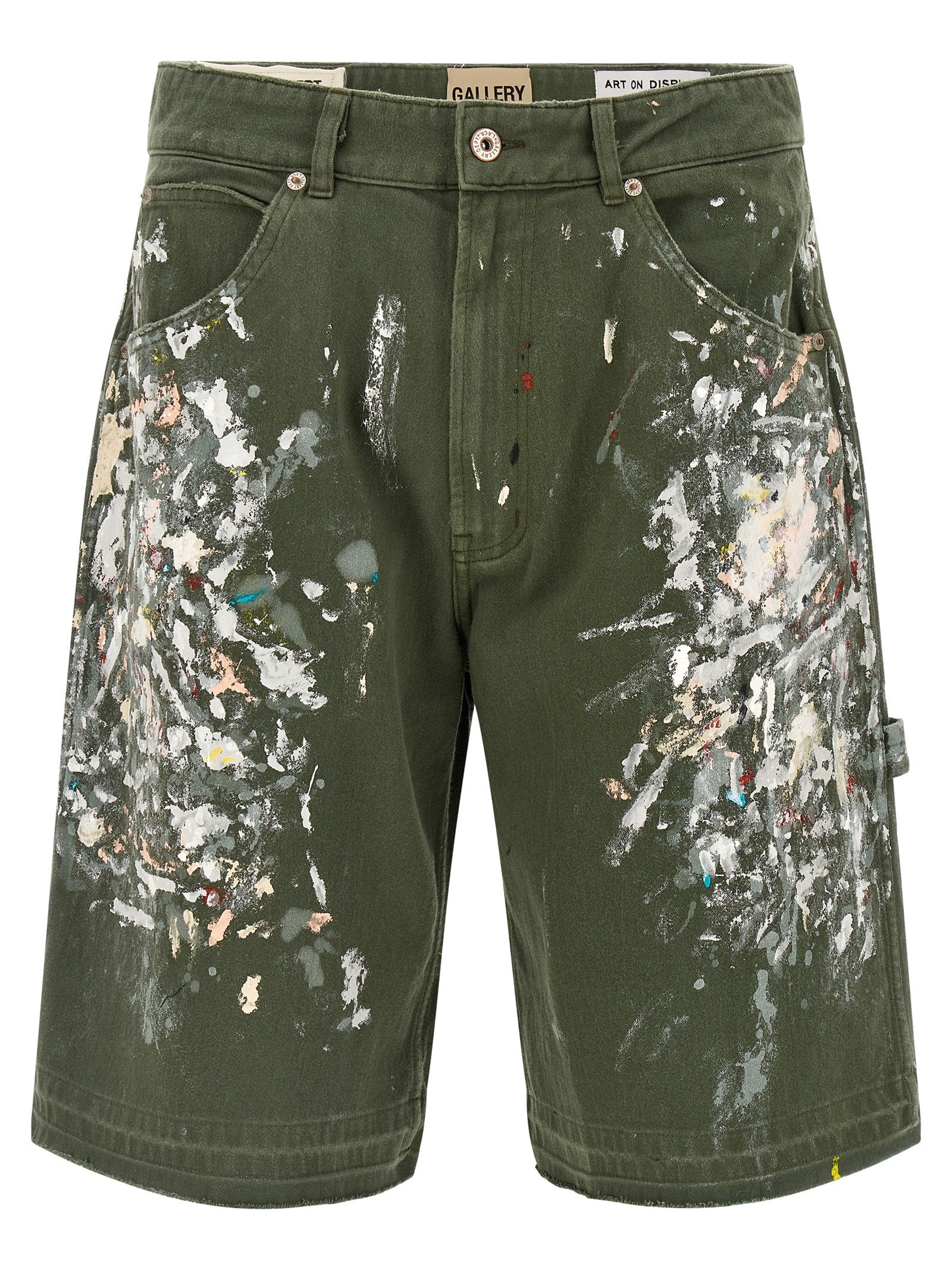 Bicolor Cotton Bermuda Shorts