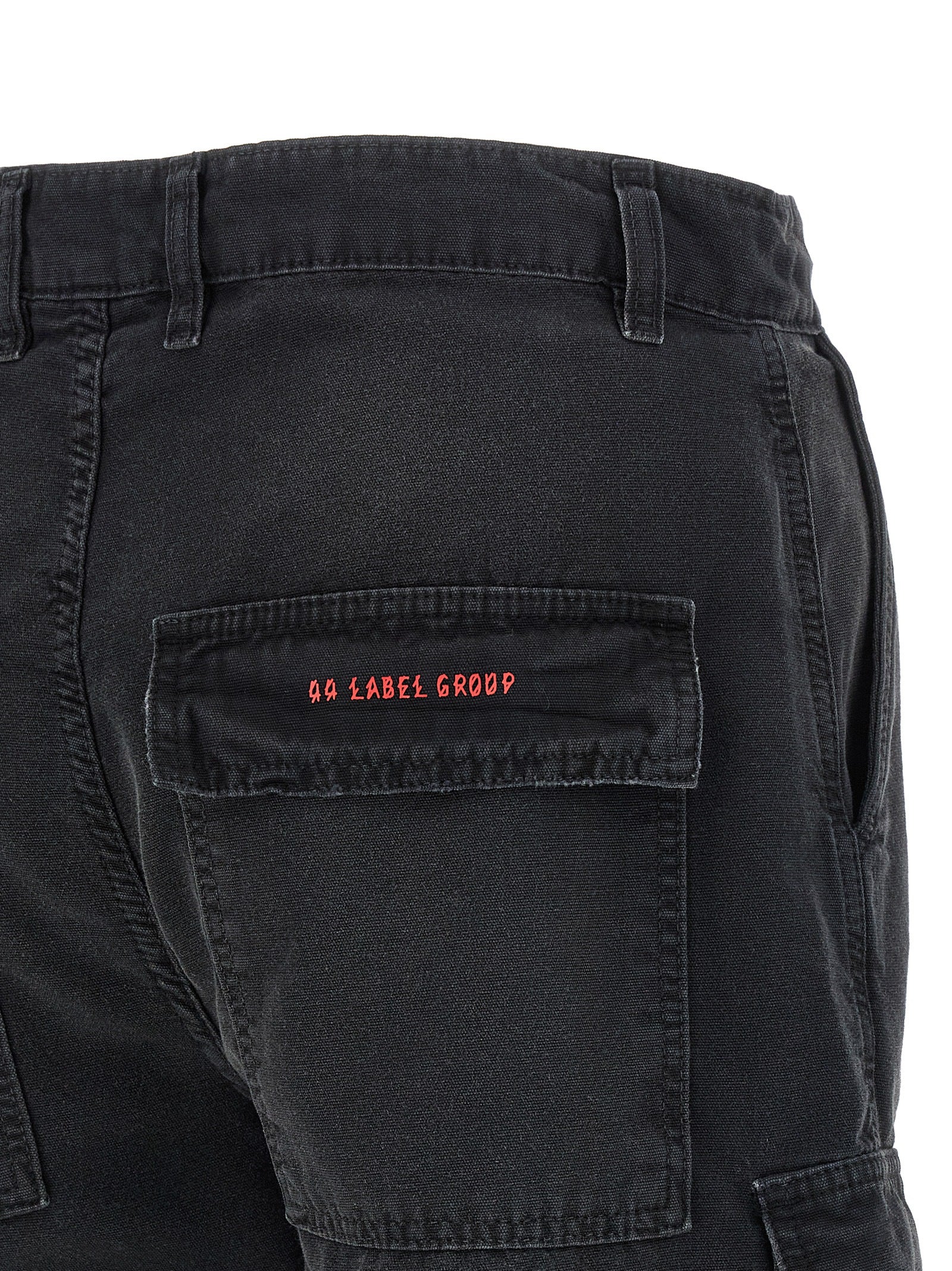 Black Cotton Bermuda Shorts