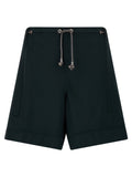 Bicolor Virgin Wool Bermuda Shorts