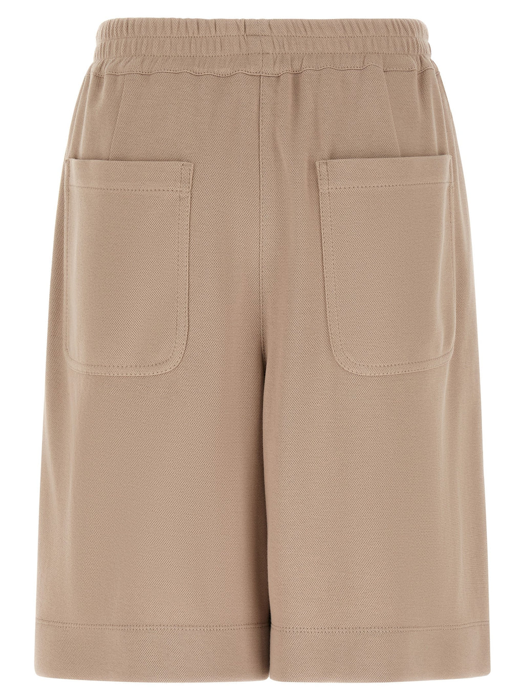 Brown Cotton Bermuda Shorts