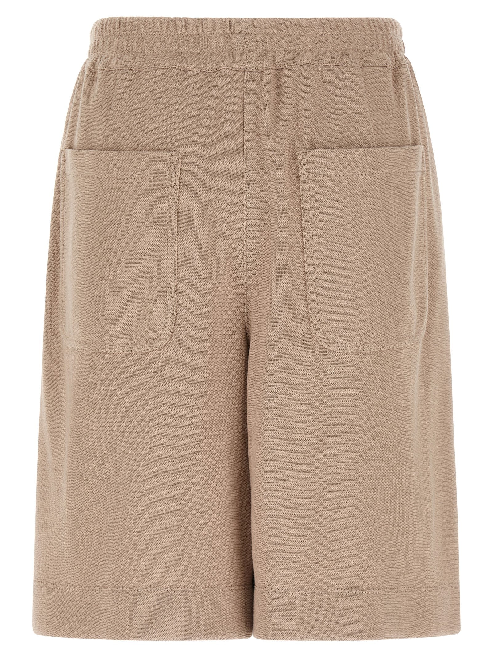 Brown Cotton Bermuda Shorts