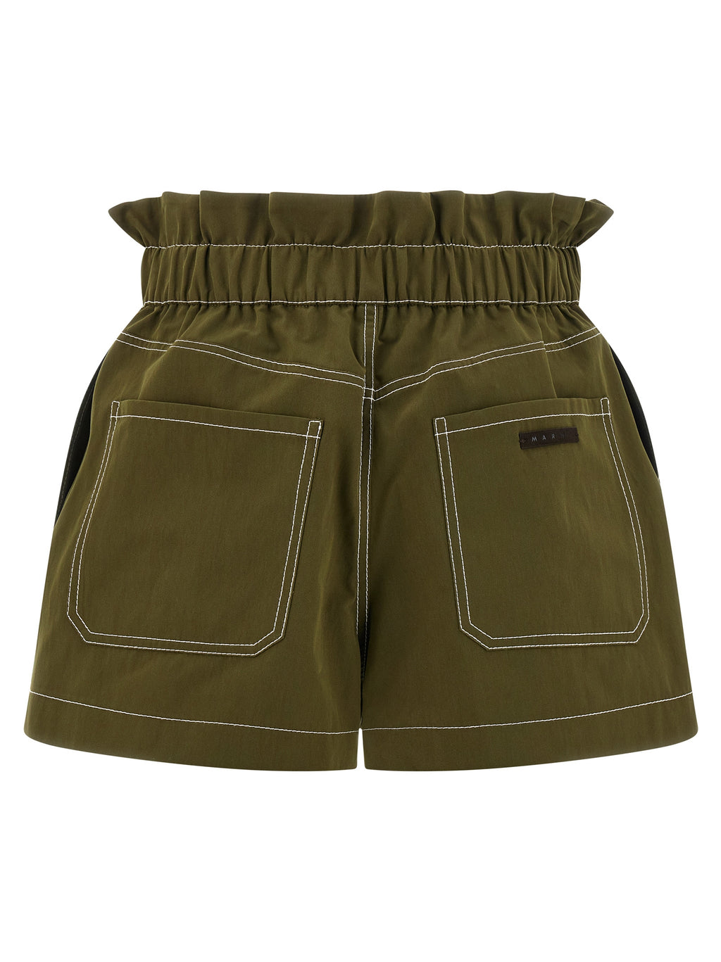 Bicolor Cotton Bermuda Shorts