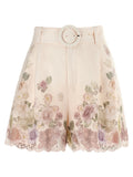 Twinset Multicolor Linen Bermuda Shorts