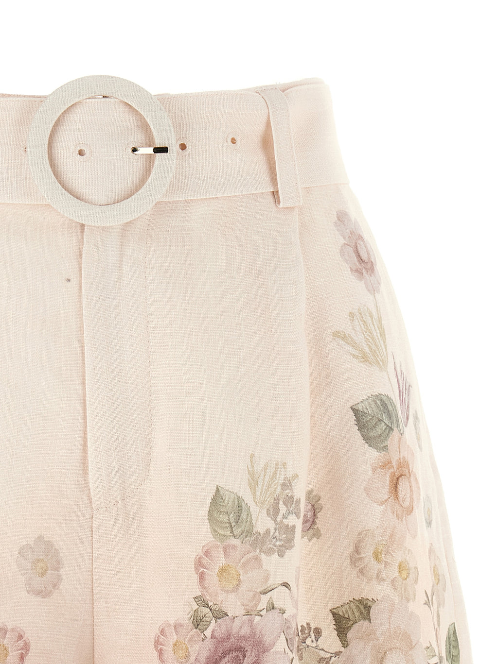 Twinset Multicolor Linen Bermuda Shorts