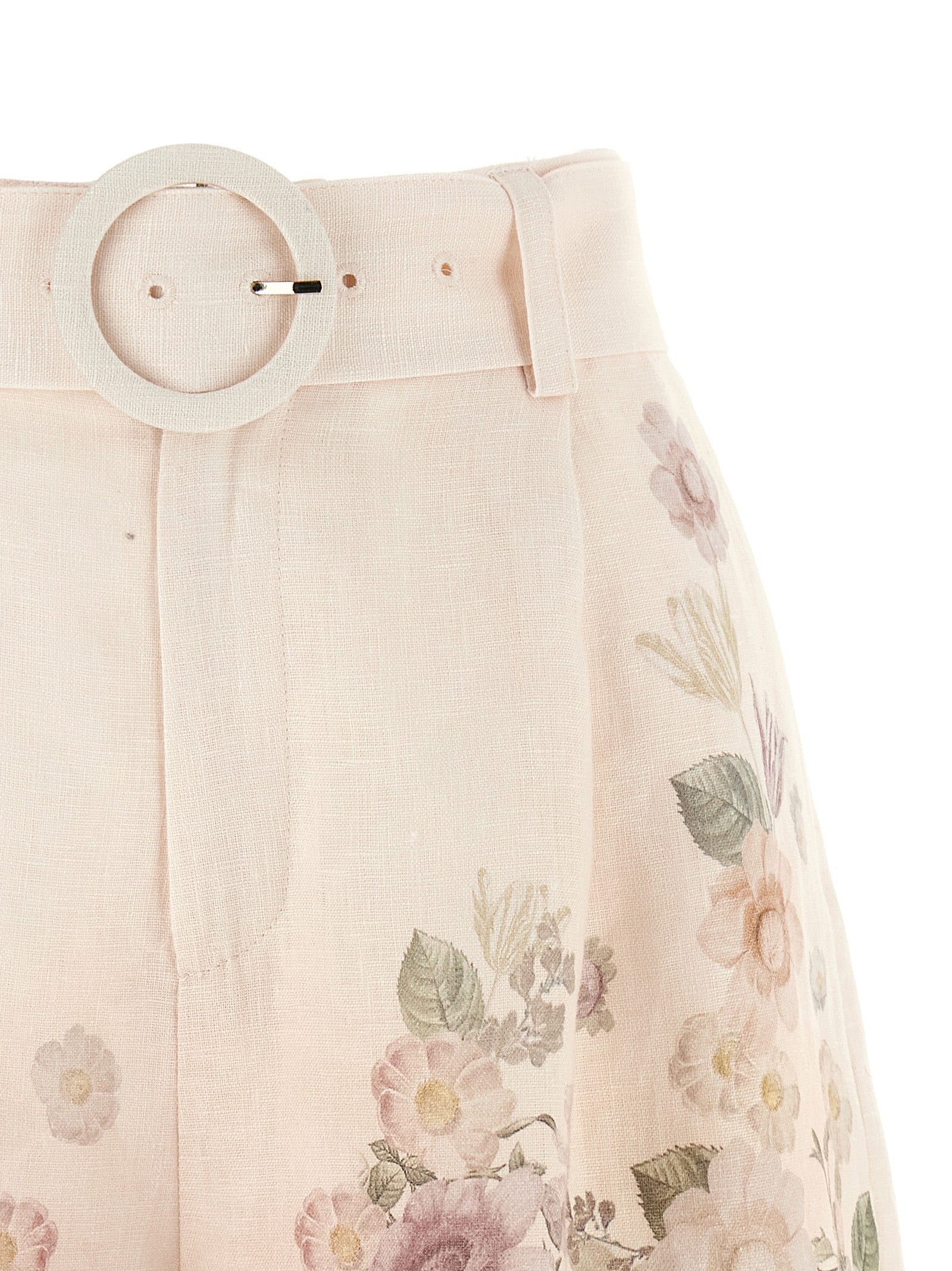 Twinset Multicolor Linen Bermuda Shorts