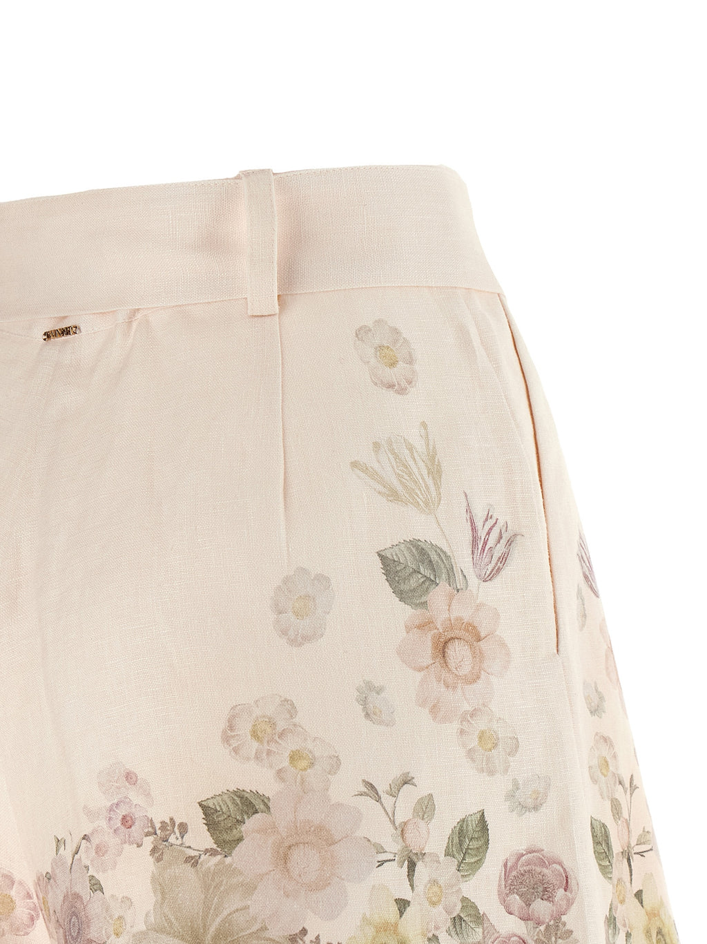 Twinset Multicolor Linen Bermuda Shorts