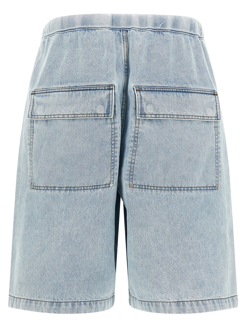 Blue Cotton Bermuda Shorts