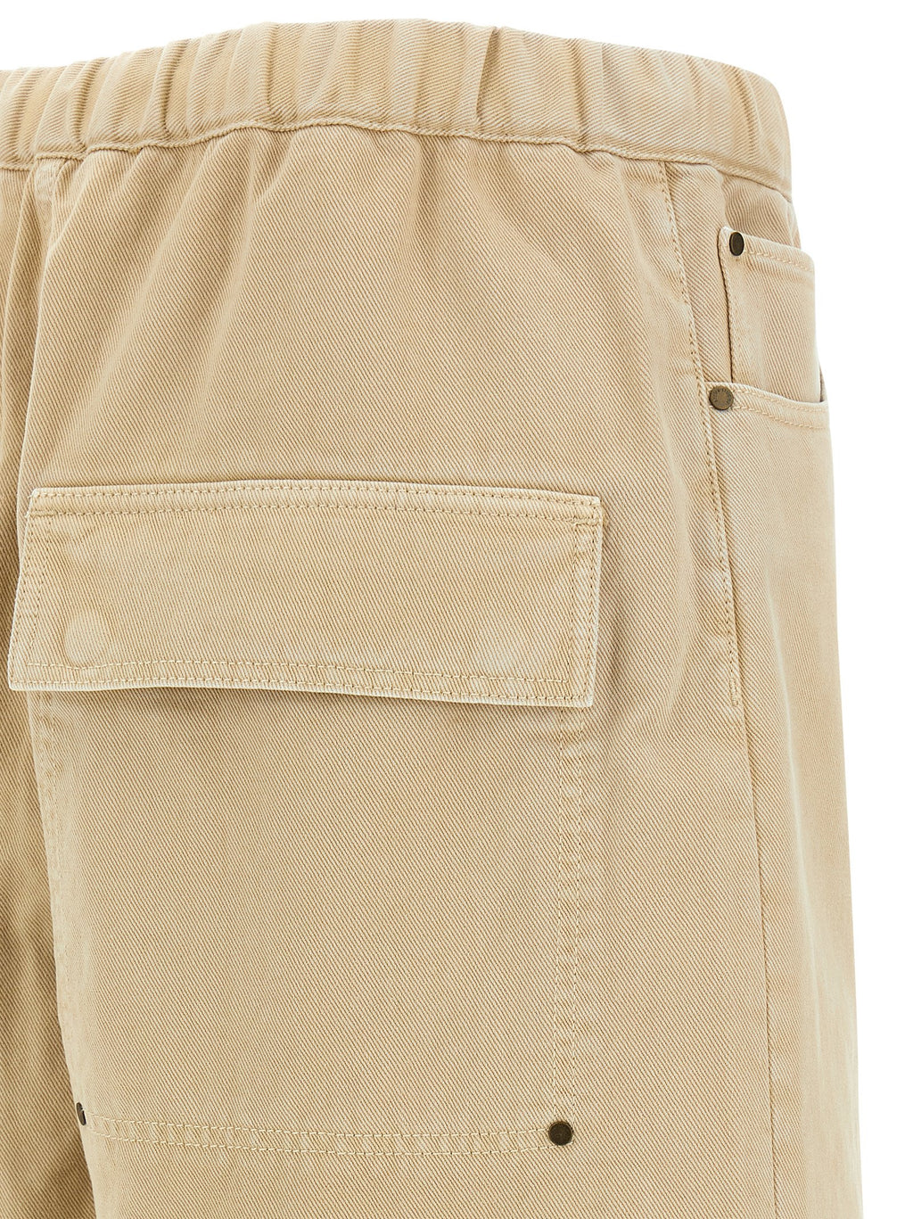Beige Cotton Bermuda Shorts