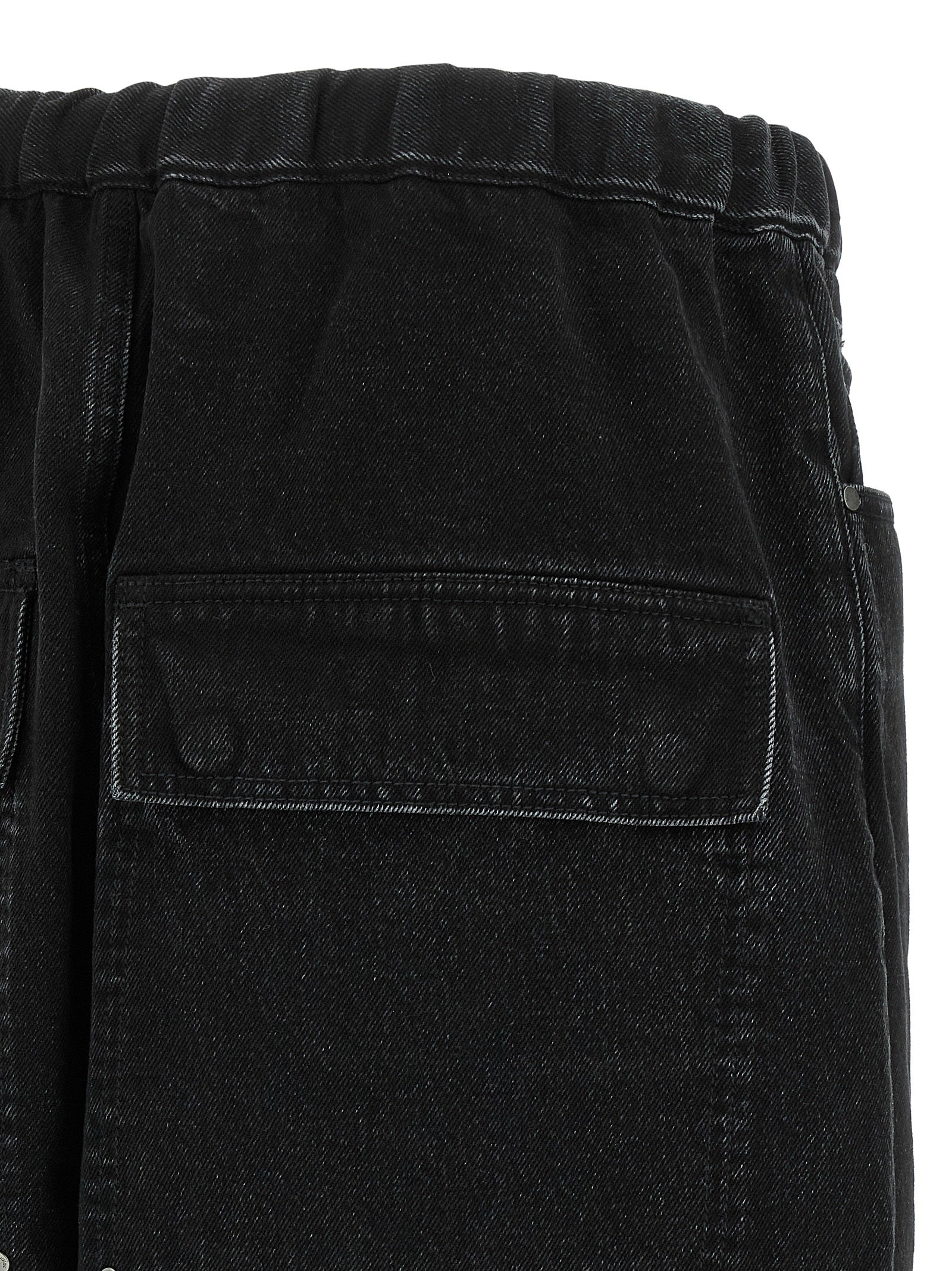 Black Cotton Bermuda Shorts