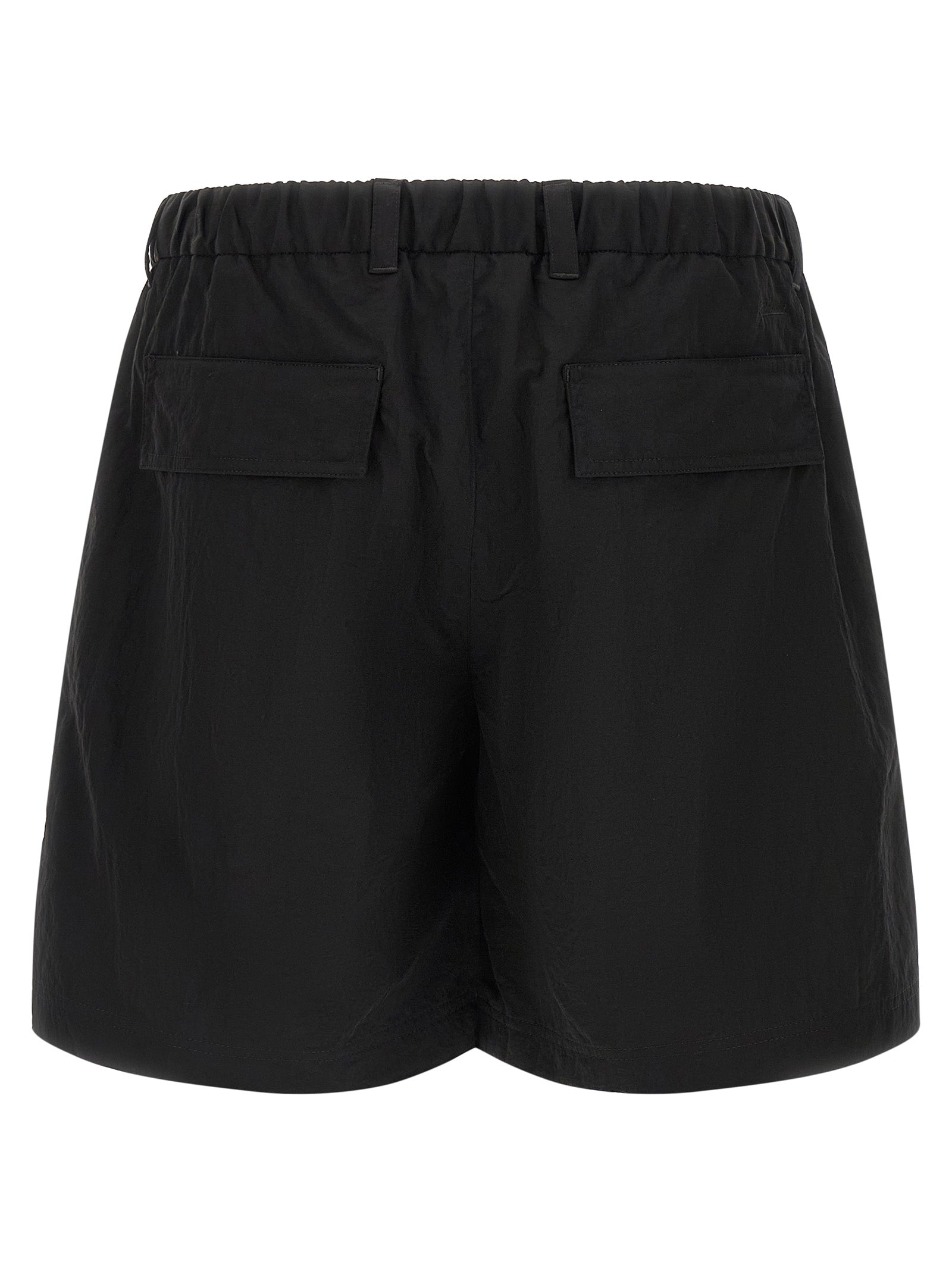 Black Polyamide Bermuda Shorts