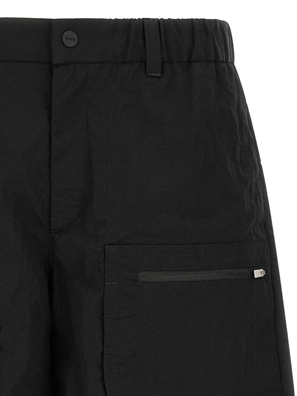 Black Polyamide Bermuda Shorts