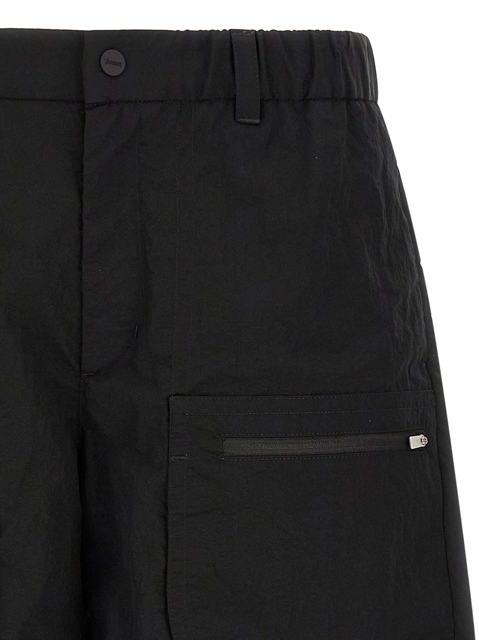 Black Polyamide Bermuda Shorts