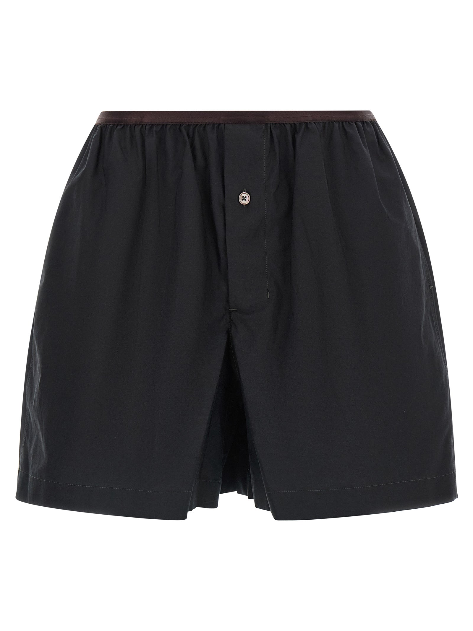 Gray Cotton Bermuda Shorts