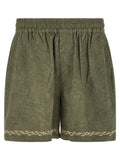 Bicolor Cotton Bermuda Shorts
