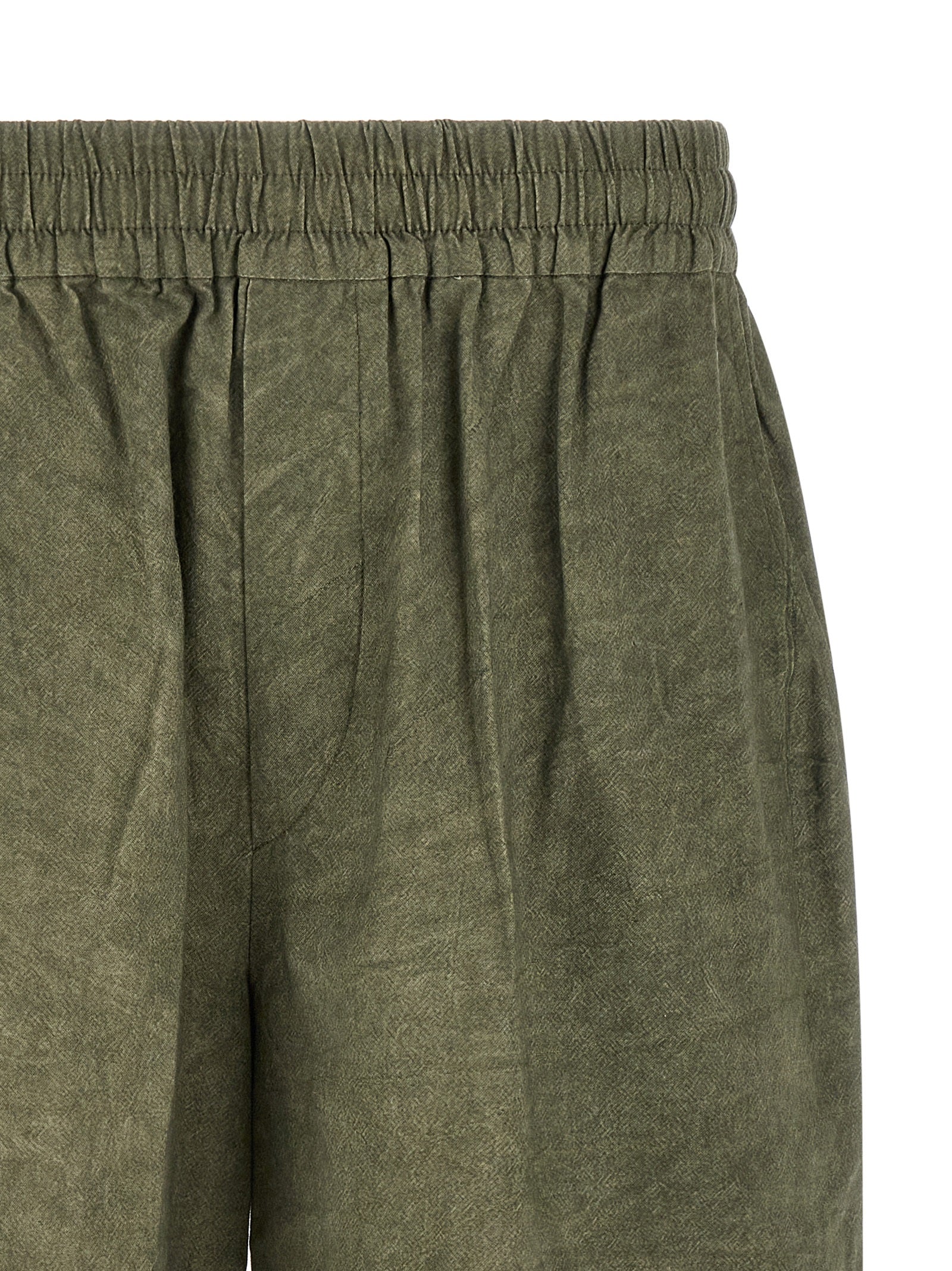 Bicolor Cotton Bermuda Shorts