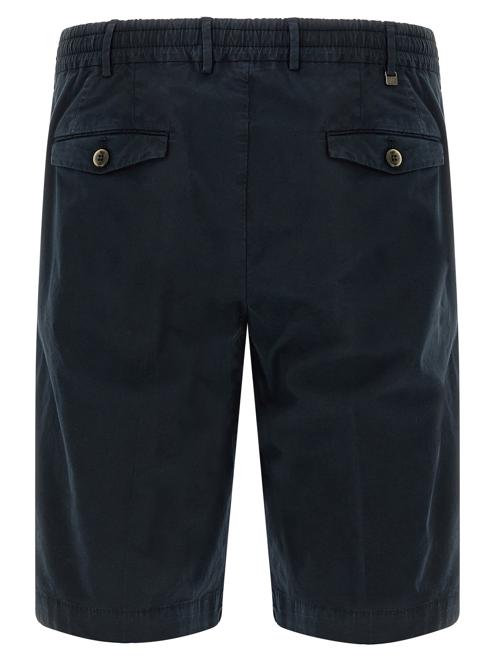 Blue Cotton Bermuda Shorts