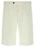 White Cotton Bermuda Shorts