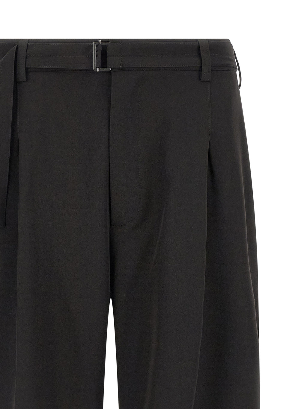 Black Polyester Bermuda Shorts