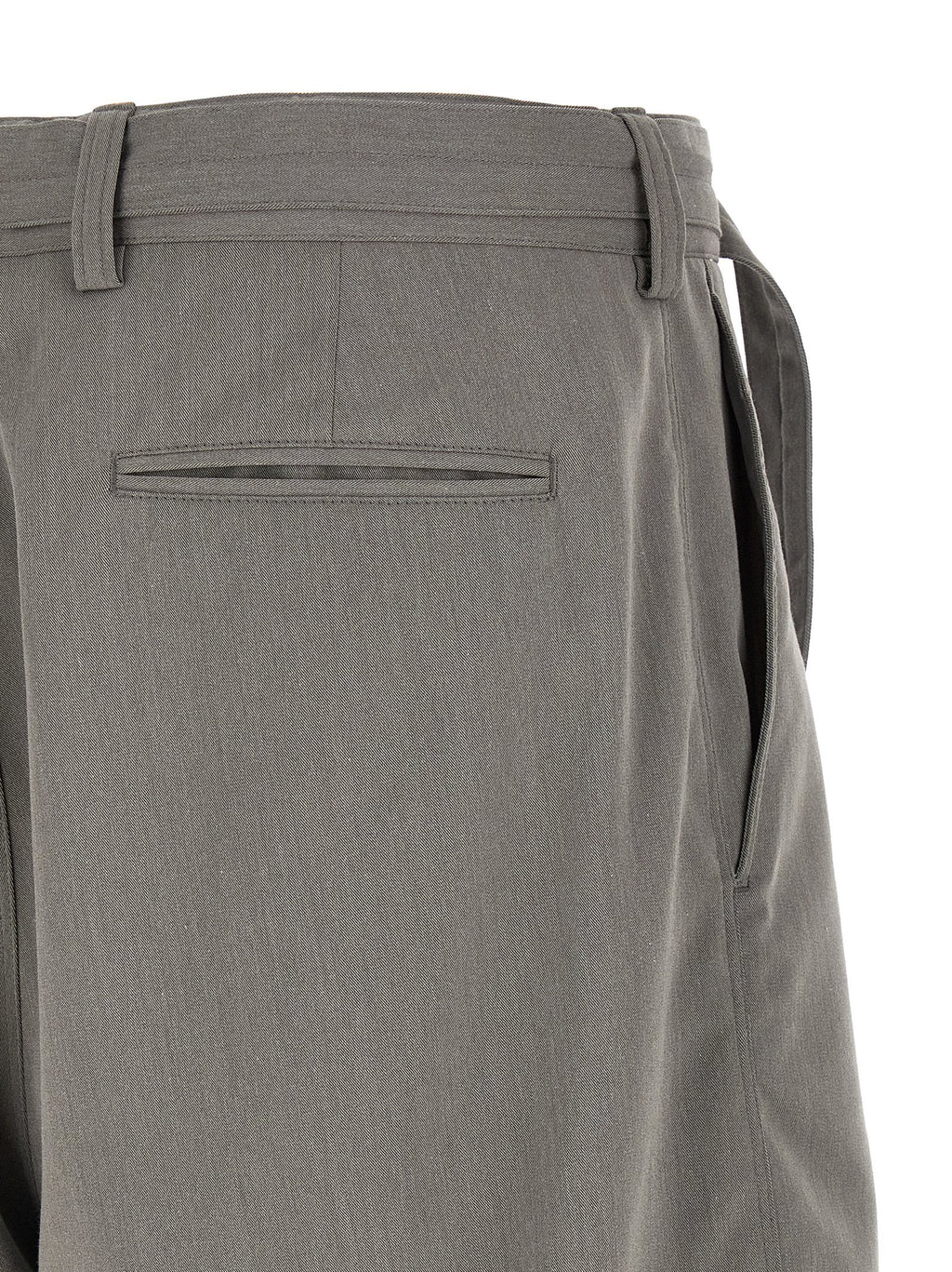 Gray Polyester Bermuda Shorts