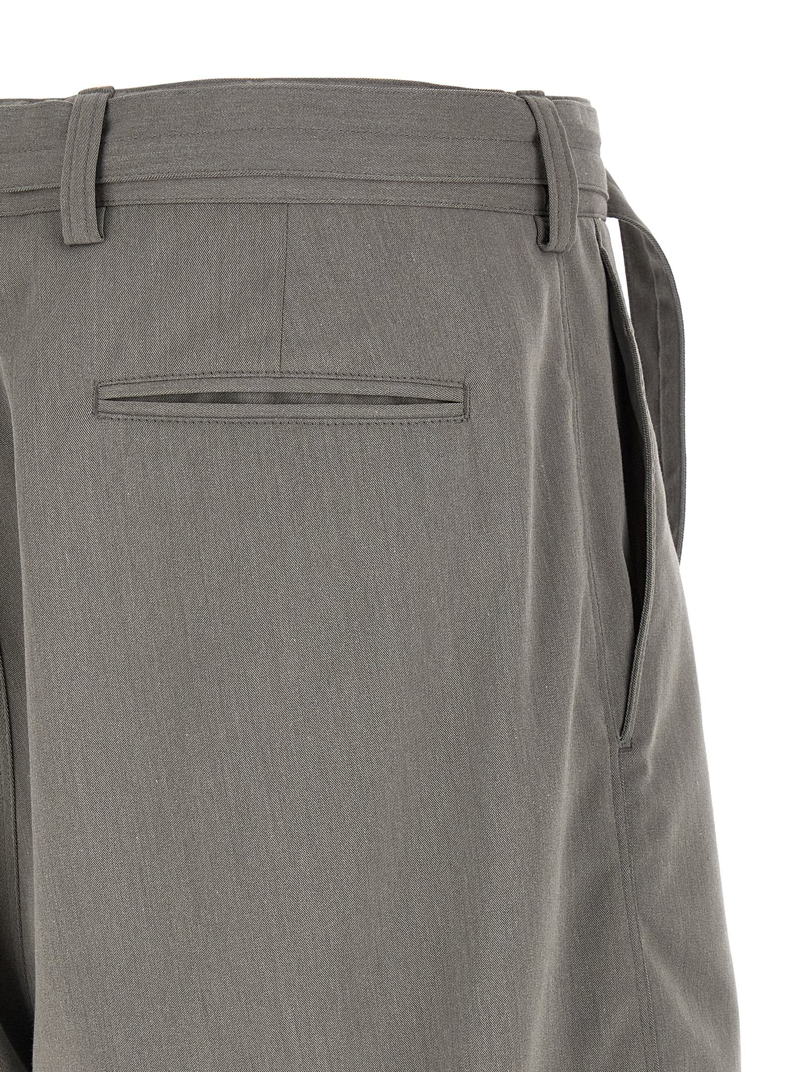 Gray Polyester Bermuda Shorts