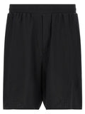 Black Polyester Bermuda Shorts