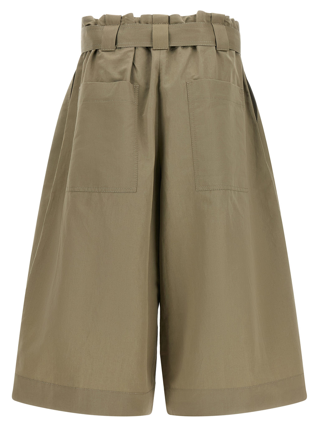 Bicolor Cotton Bermuda Shorts