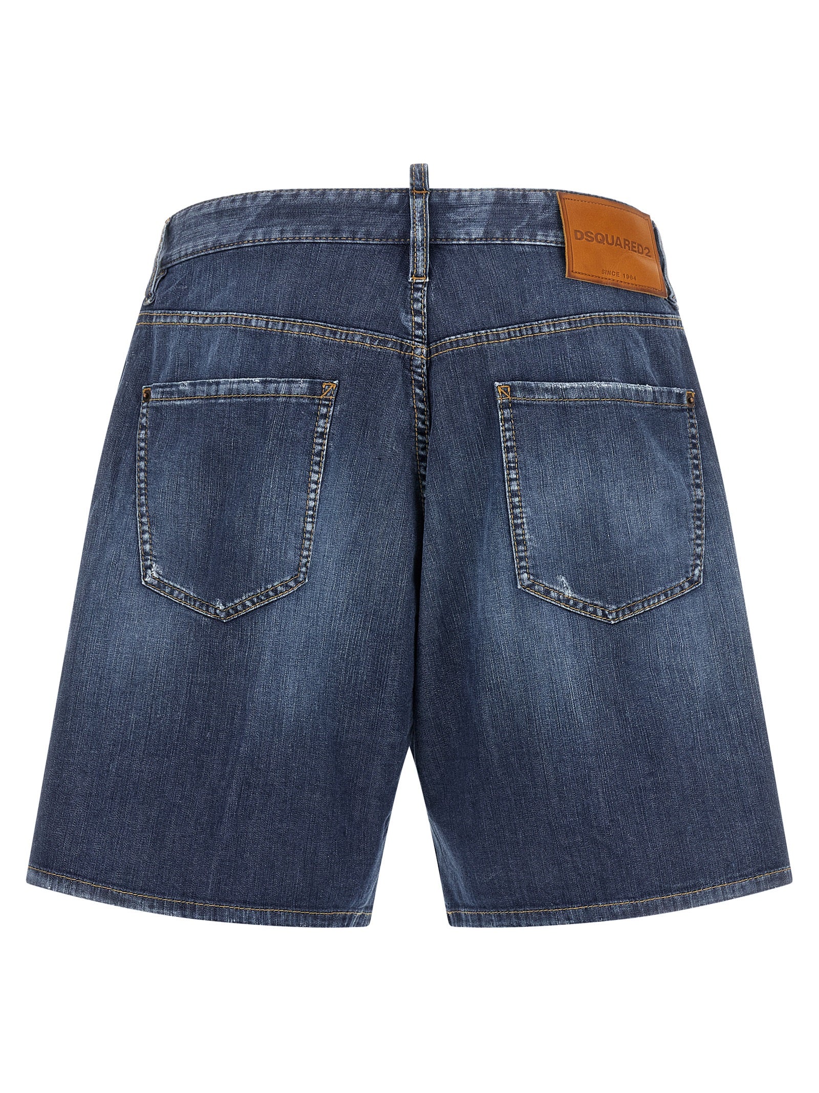 Blue Cotton Bermuda Shorts
