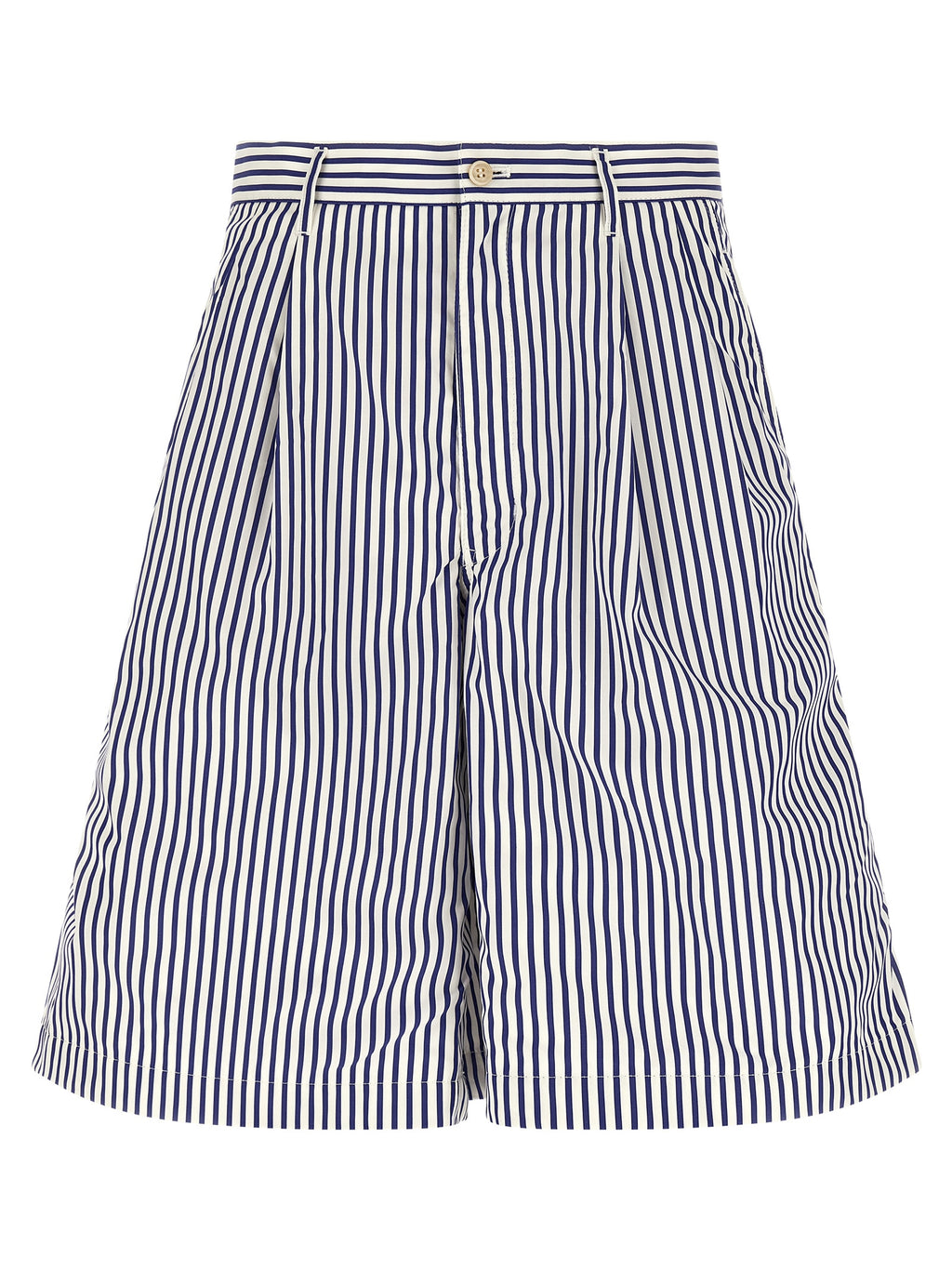 Blue Cotton Bermuda Shorts