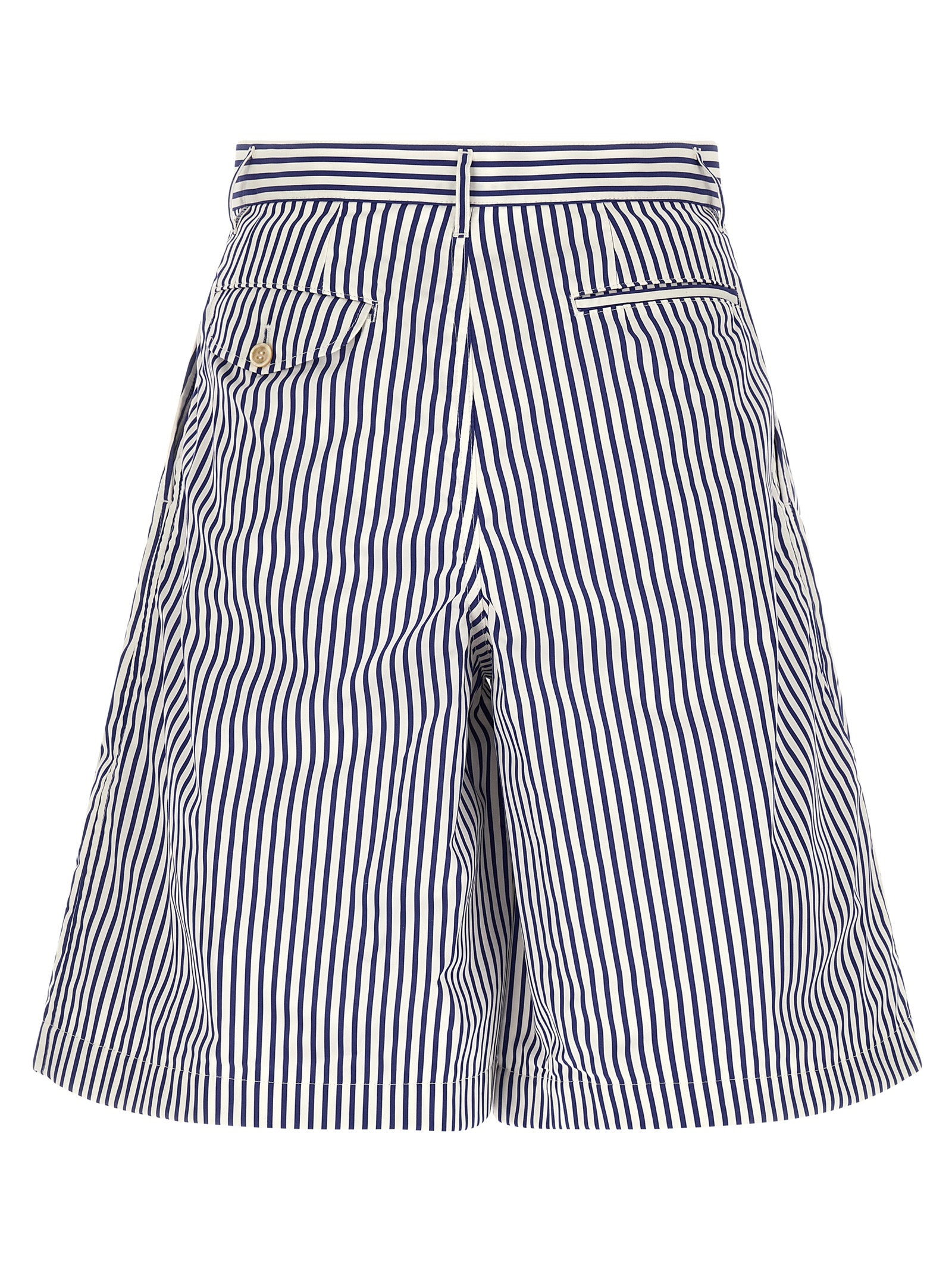 Blue Cotton Bermuda Shorts