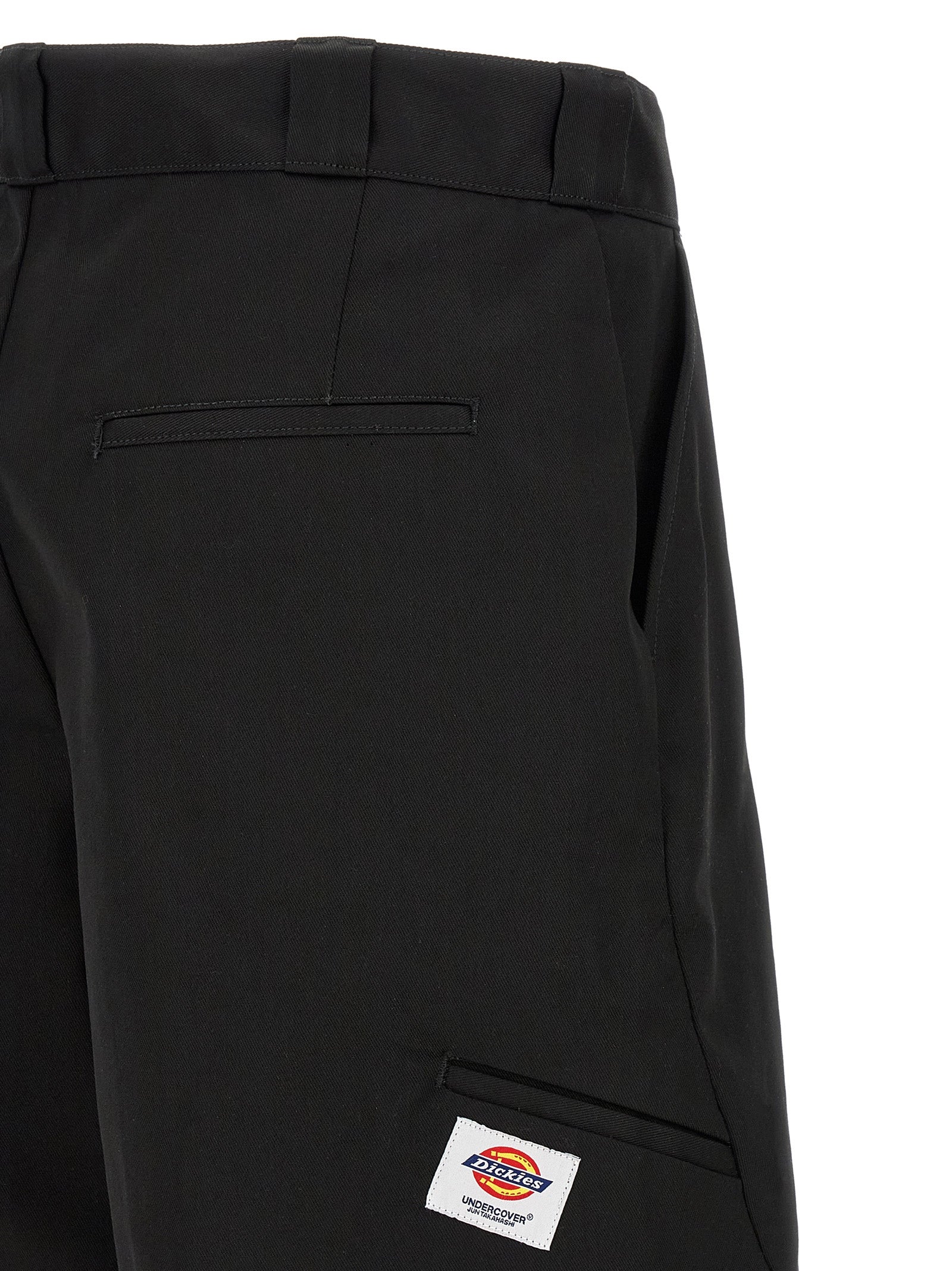 Black Polyester Bermuda Shorts