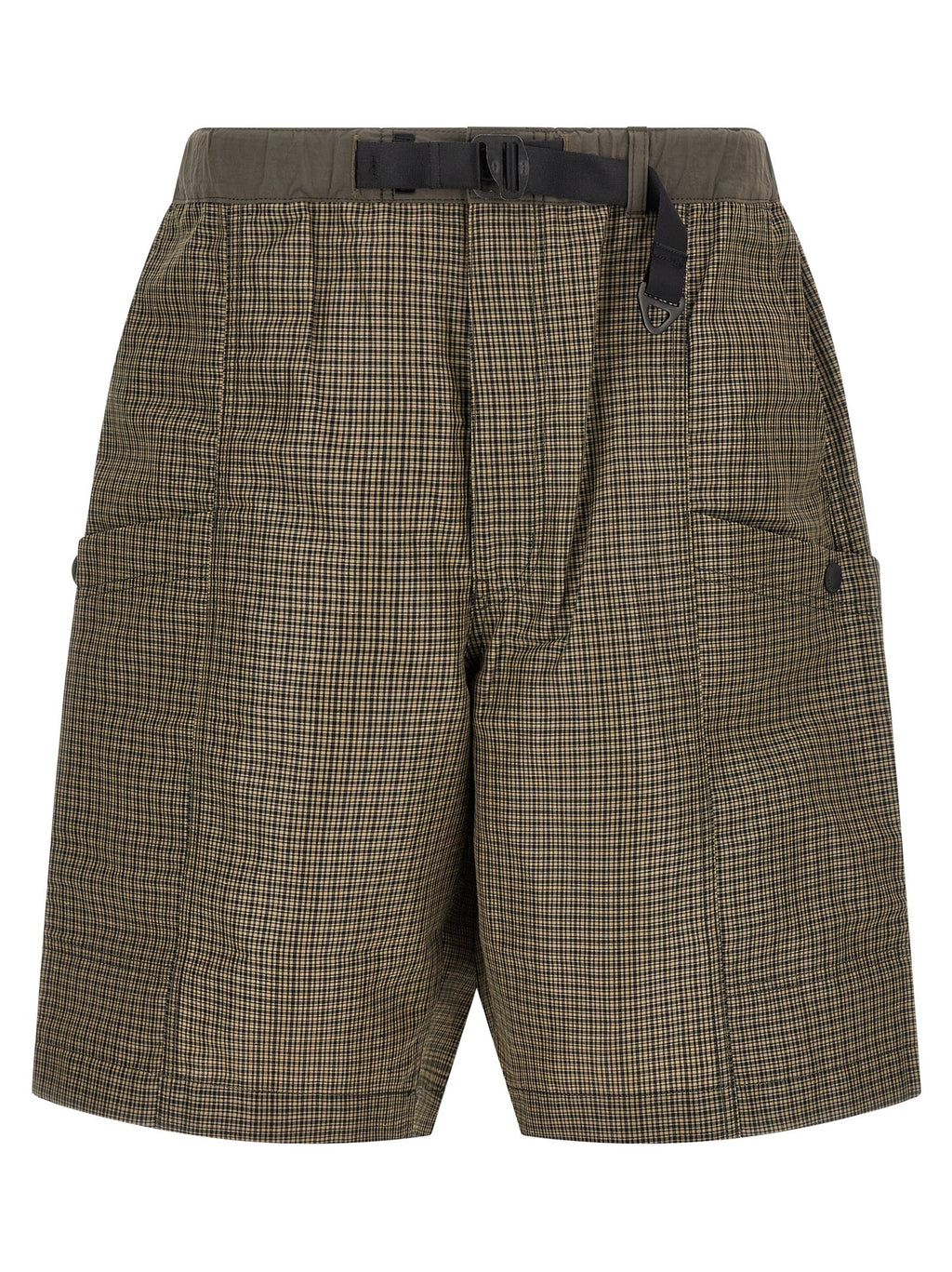 Bicolor Linen Bermuda Shorts