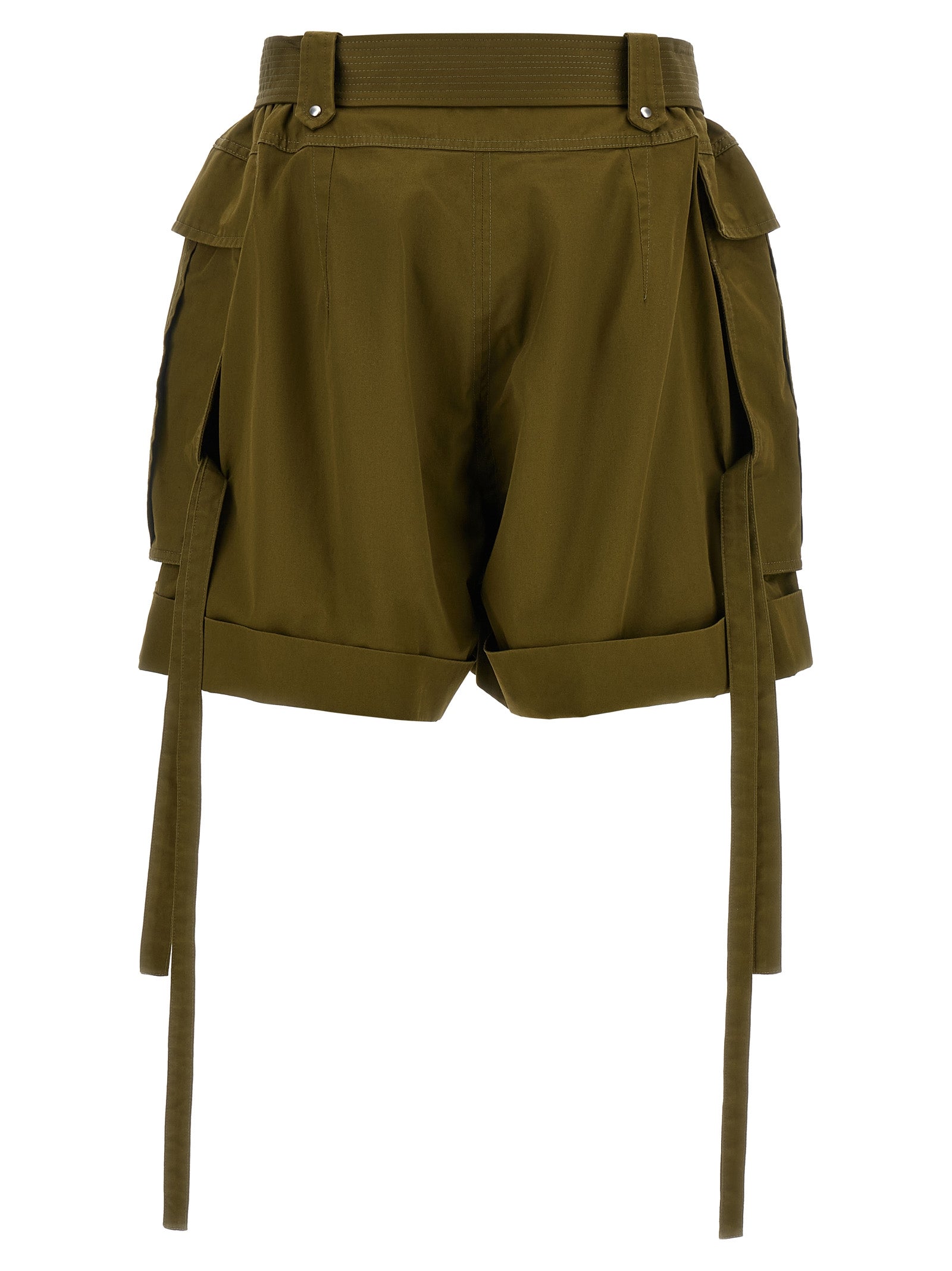 Bicolor Cotton Bermuda Shorts