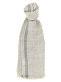 Gray Linen Scarf