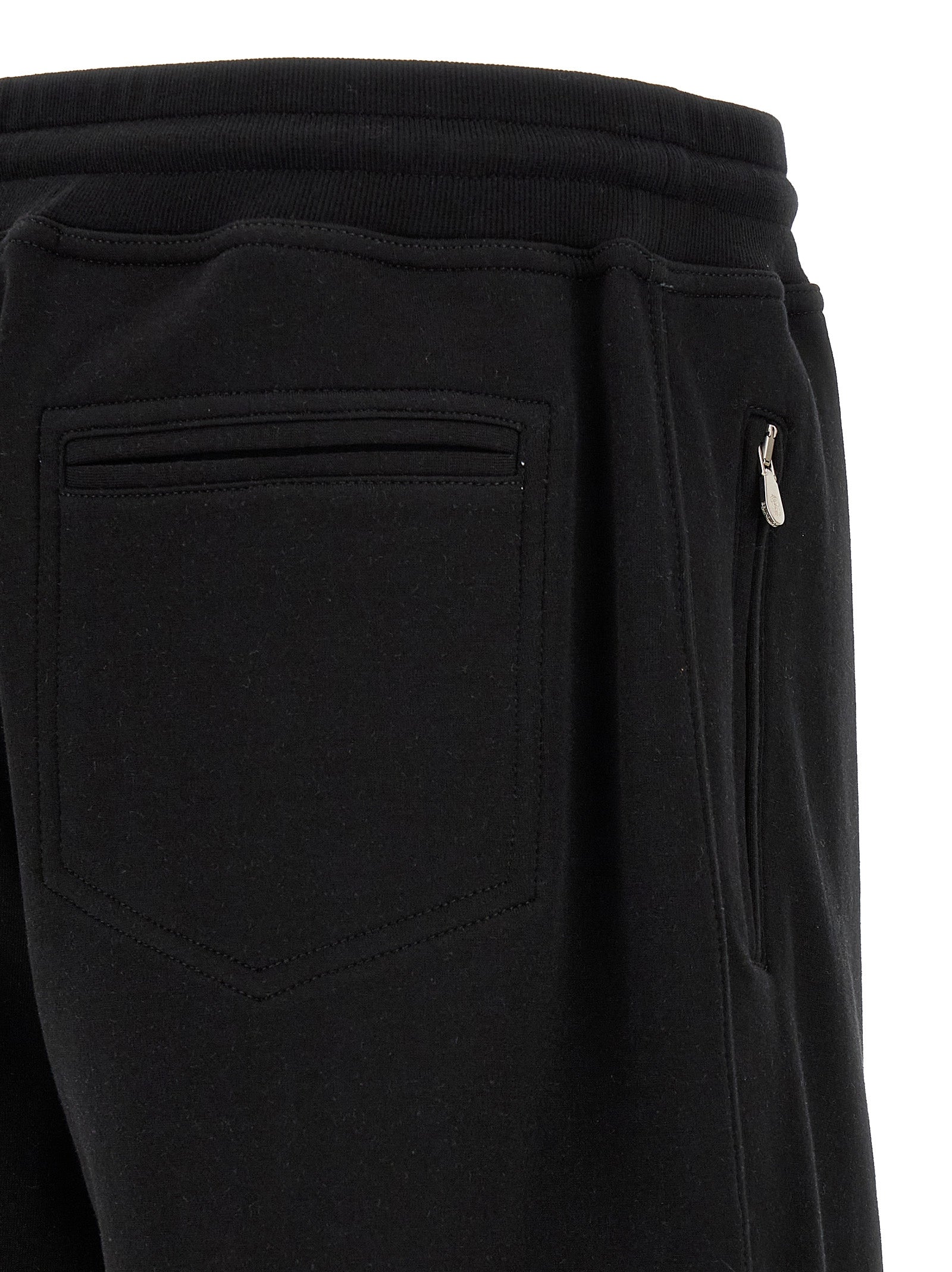 Black Cotton Bermuda Shorts
