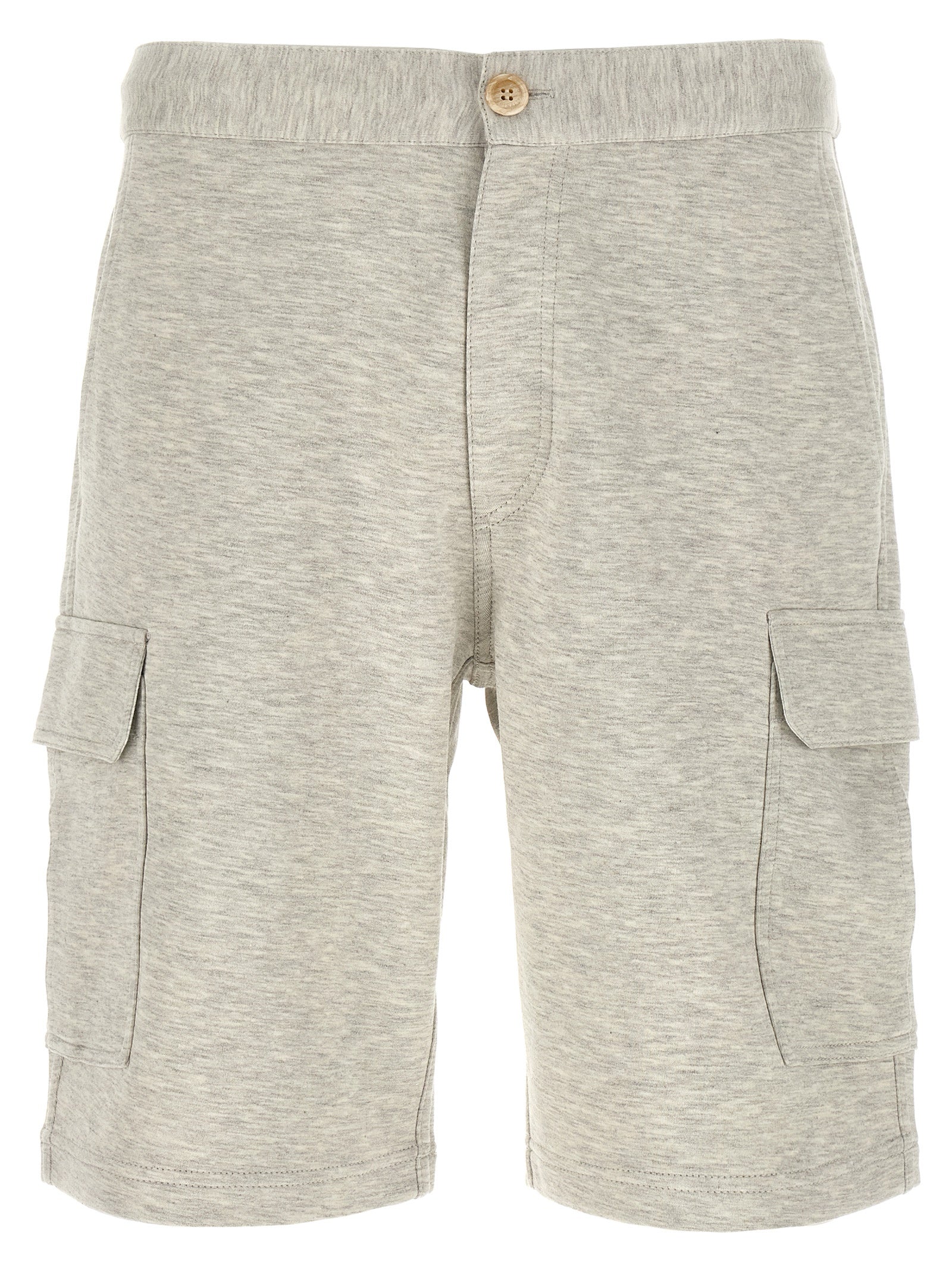 Gray Cotton Bermuda Shorts