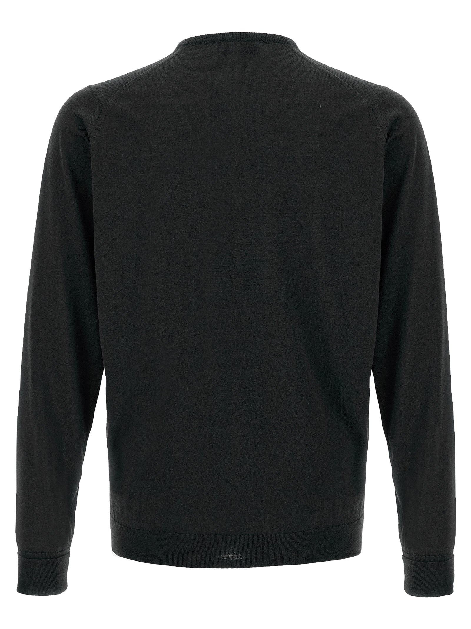 Black Merino Wool Cardigan