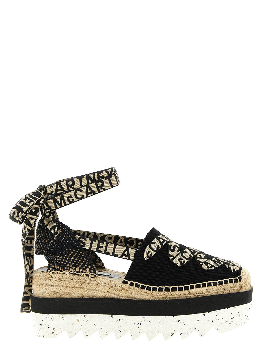 Multicolor Cotton Wedge Sandals
