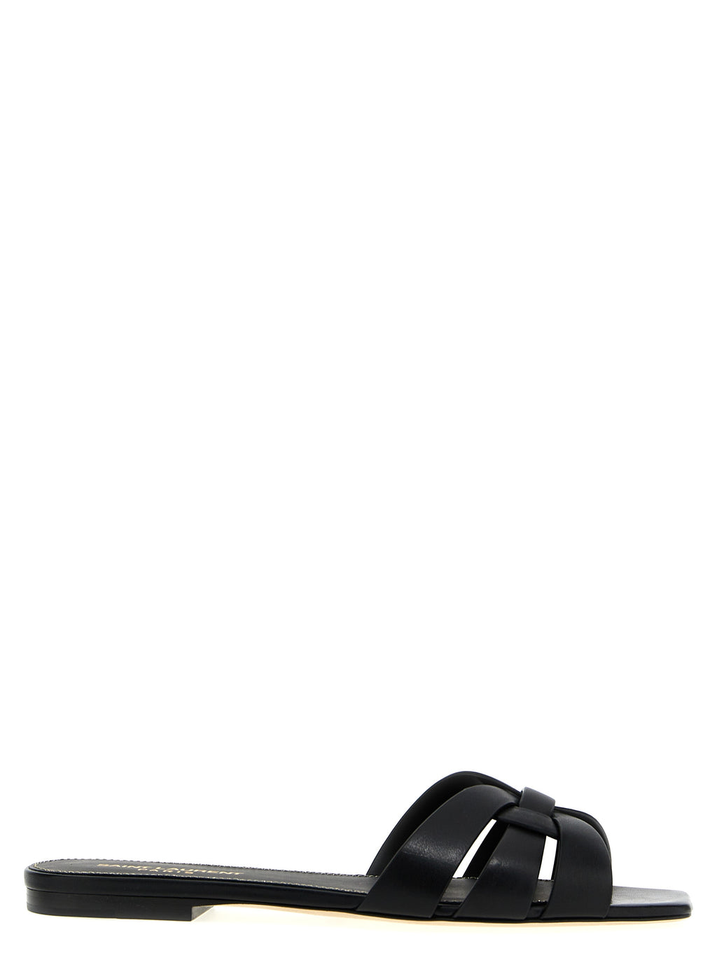 Black Calfskin Slides