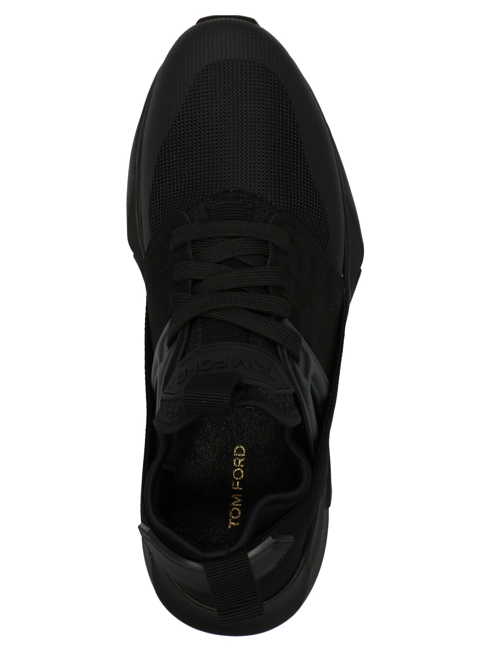 Black Polyethylene Athletic Sneakers