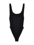 Black Polyamide One-Piece Swimsuit