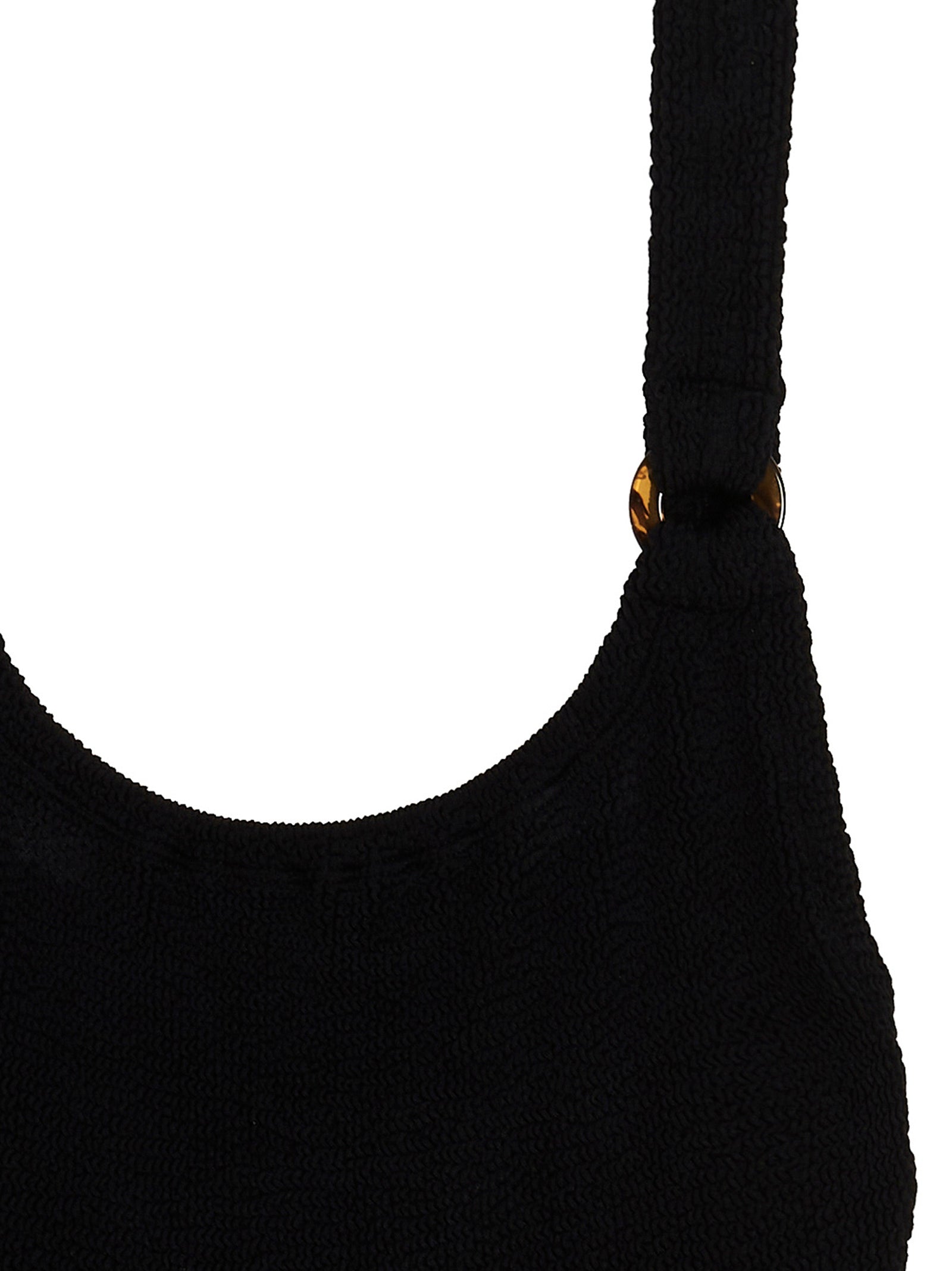 Black Nylon One-Piece Swimsuit