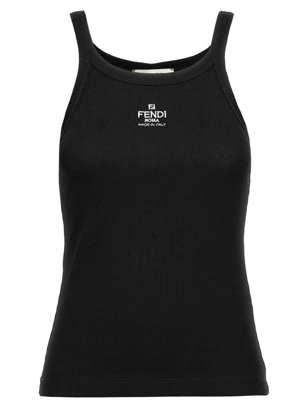 Black Cotton Sleeveles T-Shirt