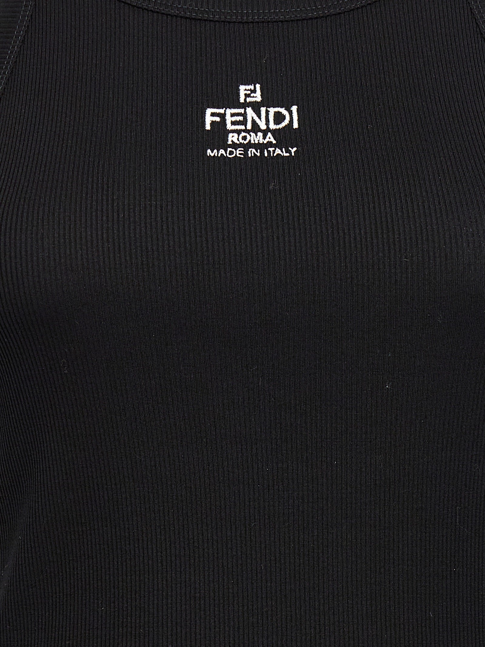 Black Cotton Sleeveles T-Shirt