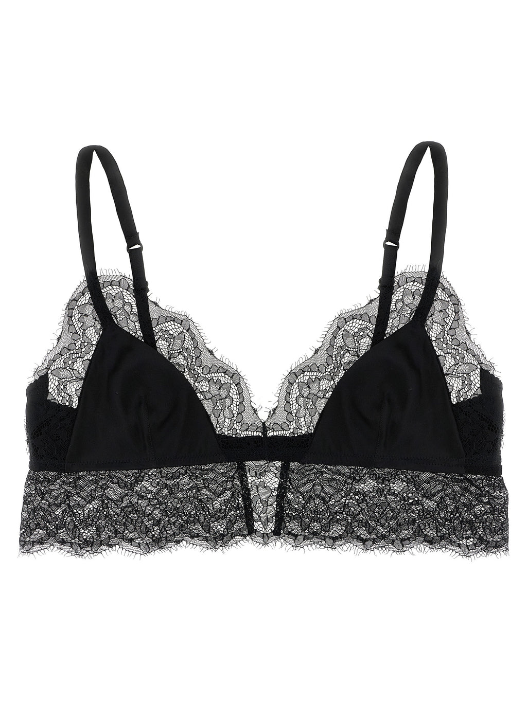 Black Silk Bra