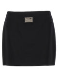 Black Viscose Long Skirt