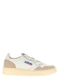 Beige Cowhide Low Top Sneakers