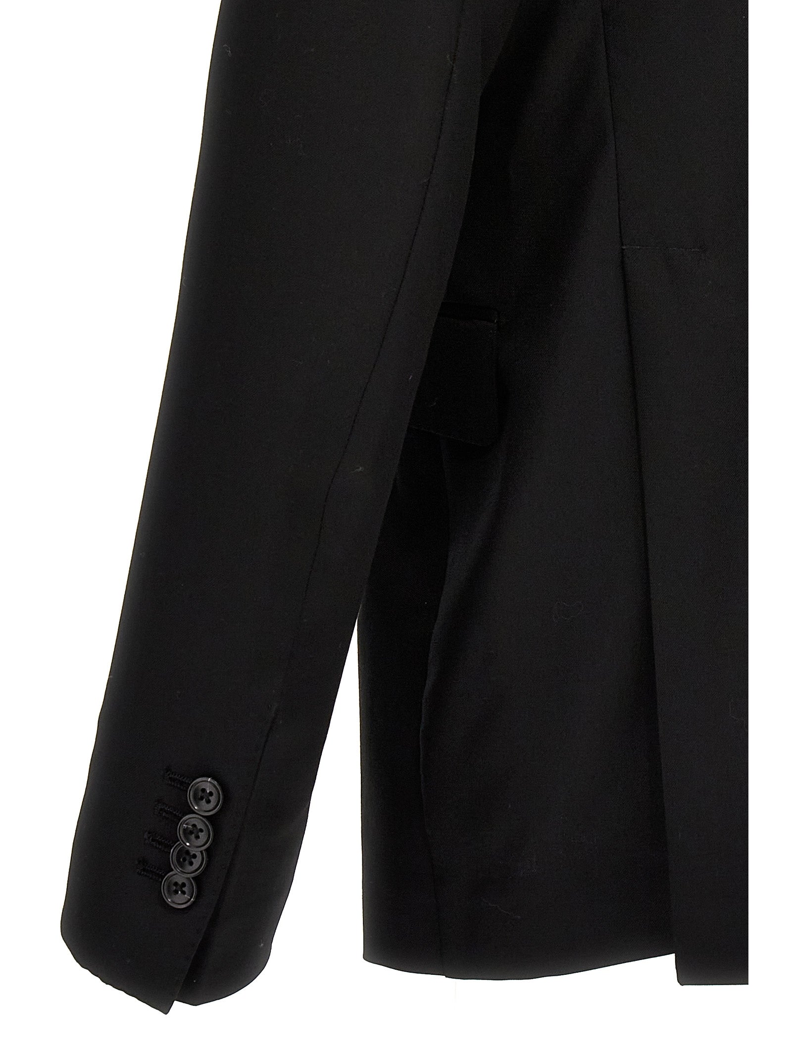 Black Virgin Wool Two-Piece Suit