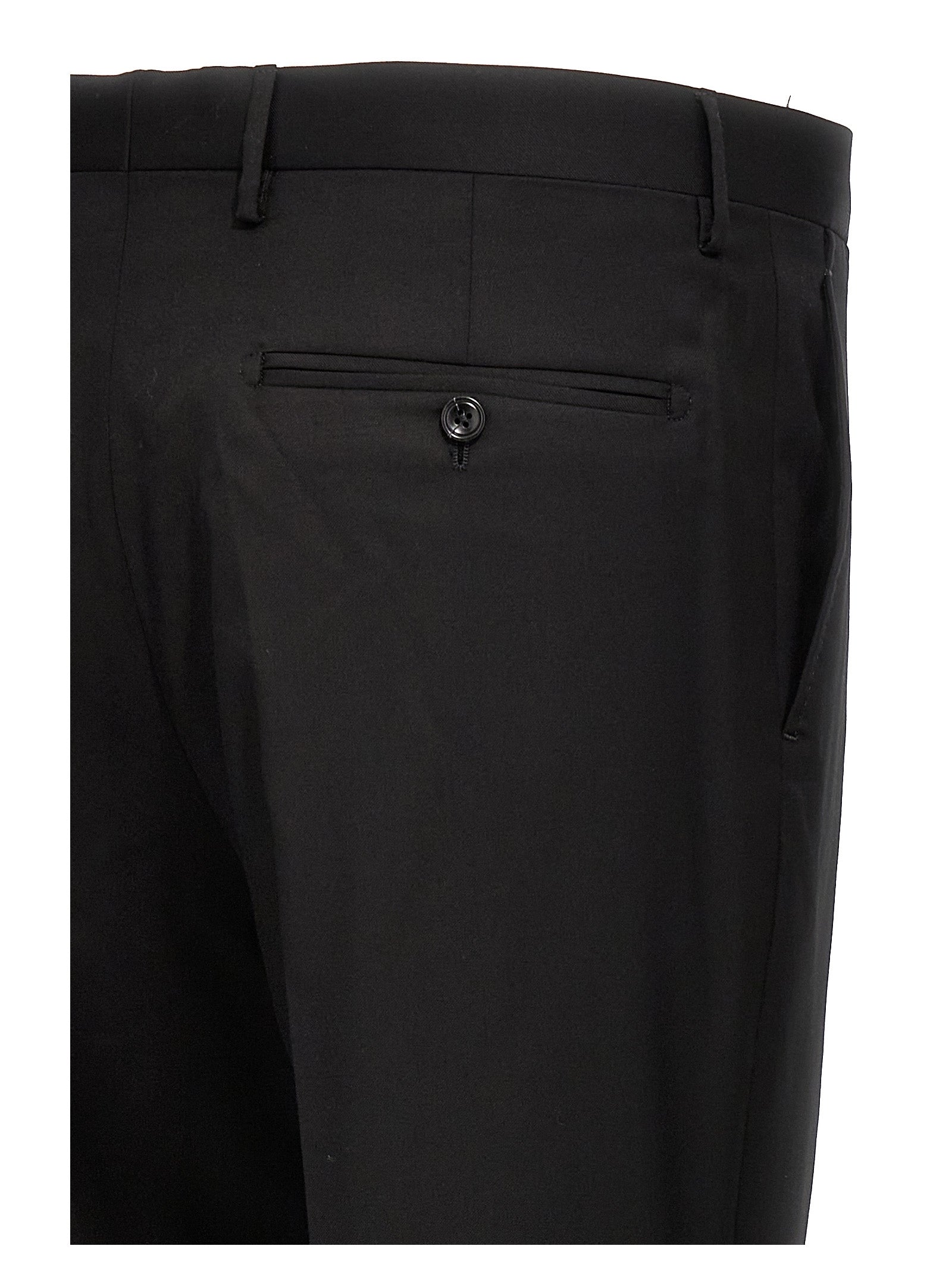 Black Virgin Wool Two-Piece Suit